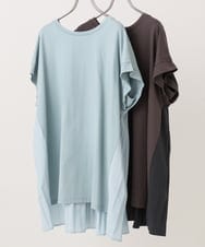 OLKID50079 eur3(エウルキューブ) 【WEB先行販売】【大きいサイズ/a.v.v×eur3】バックプリーツトップス ライトブルー