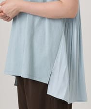OLKID50079 eur3(エウルキューブ) 【WEB先行販売】【大きいサイズ/a.v.v×eur3】バックプリーツトップス ライトブルー