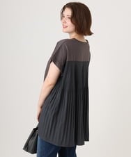 OLKID50079 eur3(エウルキューブ) 【WEB先行販売】【大きいサイズ/a.v.v×eur3】バックプリーツトップス ダークグレー