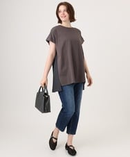 OLKID50079 eur3(エウルキューブ) 【WEB先行販売】【大きいサイズ/a.v.v×eur3】バックプリーツトップス ダークグレー