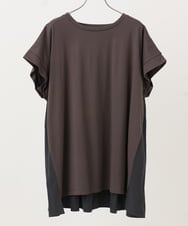 OLKID50079 eur3(エウルキューブ) 【WEB先行販売】【大きいサイズ/a.v.v×eur3】バックプリーツトップス ダークグレー