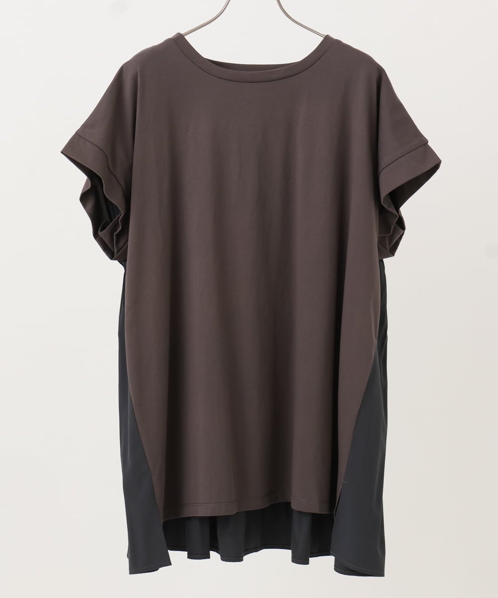 OLKID50079 eur3(エウルキューブ) 【WEB先行販売】【大きいサイズ/a.v.v×eur3】バックプリーツトップス ダークグレー