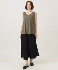 OLKID53044 eur3(エウルキューブ) 【大きいサイズ/接触冷感】リブラウンドネックタンクトップ カーキ