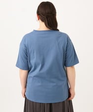 OLKID54059 eur3(エウルキューブ) 【大きいサイズ/UVカット/接触冷感】ドロップショルダーロゴTシャツ ブルー