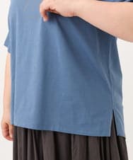 OLKID54059 eur3(エウルキューブ) 【大きいサイズ/UVカット/接触冷感】ドロップショルダーロゴTシャツ ブルー