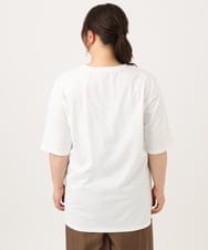 OLKID55059 eur3(エウルキューブ) 【大きいサイズ/接触冷感/UVカット】ネコプリントTシャツ ホワイト