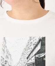 OLKID55059 eur3(エウルキューブ) 【大きいサイズ/接触冷感/UVカット】ネコプリントTシャツ ホワイト