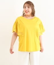 OLKIP47050 eur3(エウルキューブ) 【大きいサイズ/11号サイズあり】フレアスリーブカットソー イエロー(25)