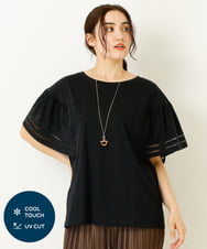 OLKIP47050 eur3(エウルキューブ) 【大きいサイズ/11号サイズあり】フレアスリーブカットソー ブラック(94)