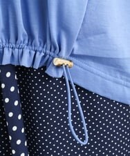 OLKIP48050 eur3(エウルキューブ) 【大きいサイズ/a.v.v×eur3】接触冷感裾ドロストカットソー ブルー(55)