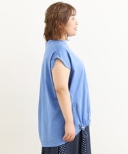 OLKIP48050 eur3(エウルキューブ) 【大きいサイズ/a.v.v×eur3】接触冷感裾ドロストカットソー ブルー(55)