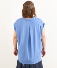 OLKIP48050 eur3(エウルキューブ) 【大きいサイズ/a.v.v×eur3】接触冷感裾ドロストカットソー ブルー(55)