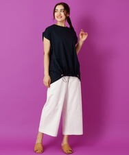 OLKIP48050 eur3(エウルキューブ) 【大きいサイズ/a.v.v×eur3】接触冷感裾ドロストカットソー ネイビー(57)