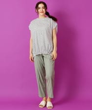 OLKIP48050 eur3(エウルキューブ) 【大きいサイズ/a.v.v×eur3】接触冷感裾ドロストカットソー アイボリー(80)