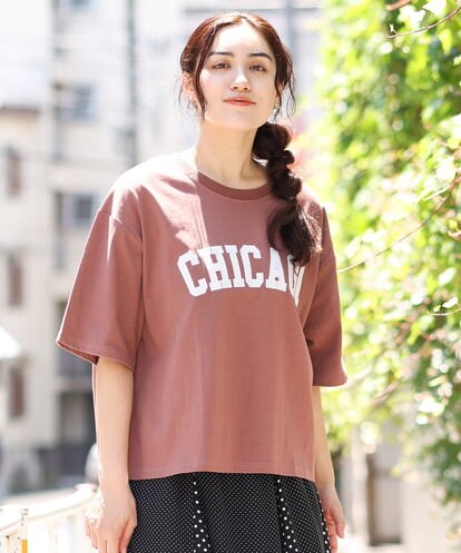 OLKIP49060  【大きいサイズ】カレッジロゴTシャツ