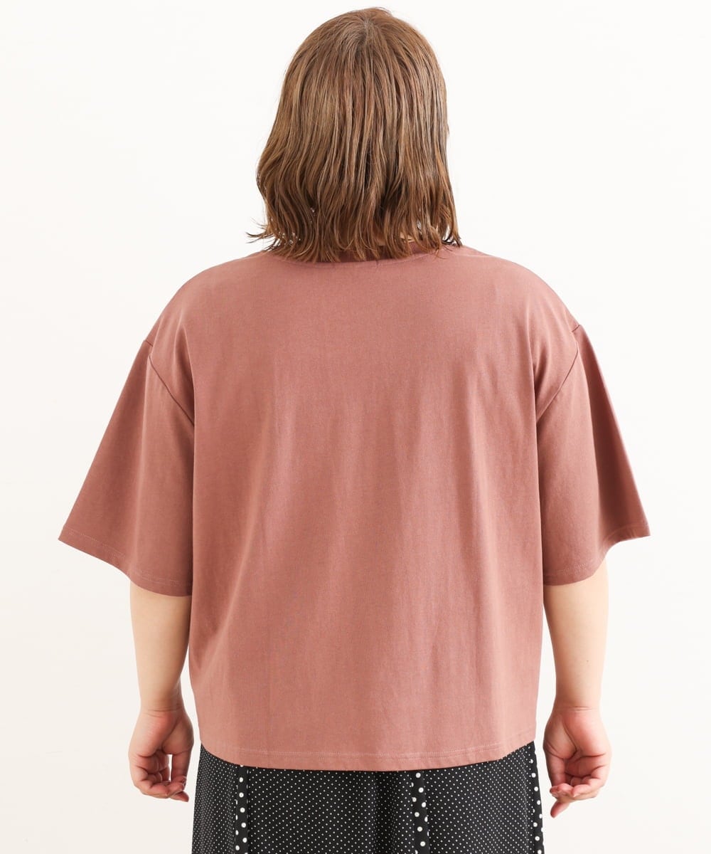OLKIP49060 eur3(エウルキューブ) 【大きいサイズ】カレッジロゴTシャツ ブラウン(17）