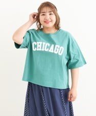 OLKIP49060 eur3(エウルキューブ) 【大きいサイズ】カレッジロゴTシャツ グリーン(35)