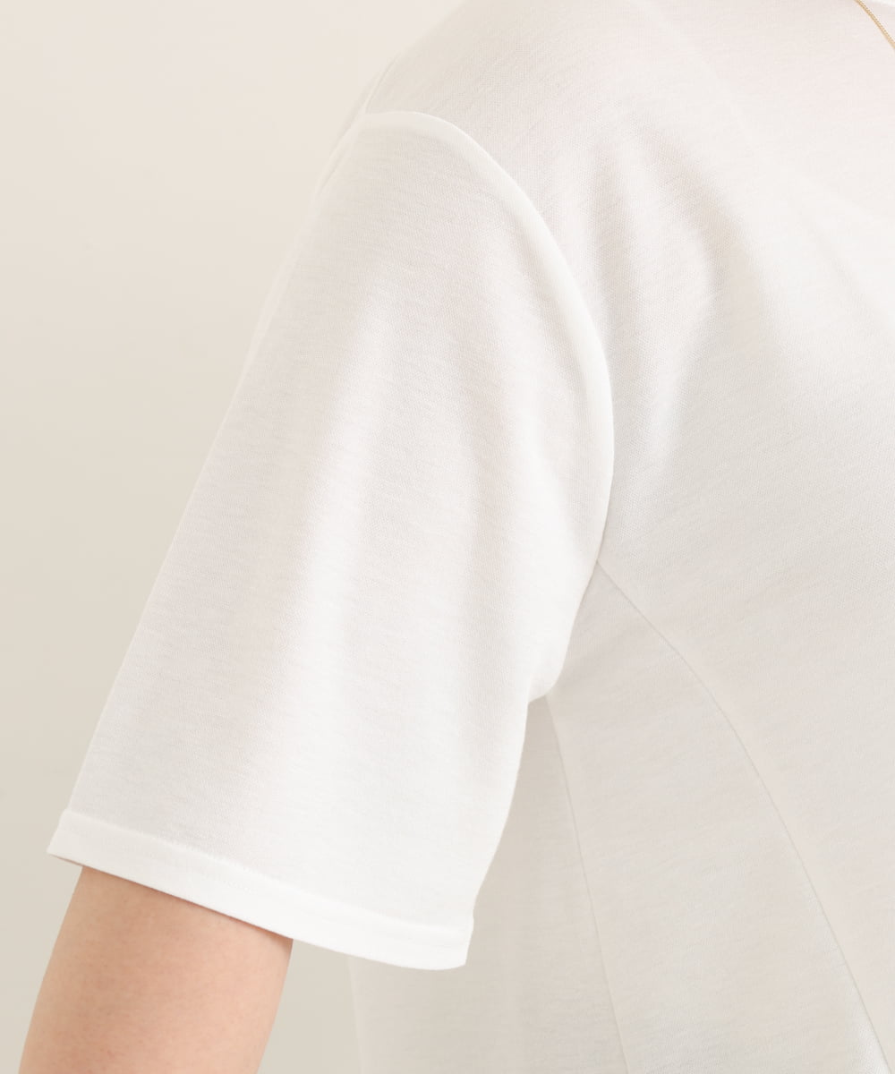 OLKIP50070 eur3(エウルキューブ) 【大きいサイズ】切り替えカノコカットソー アイボリー(80)