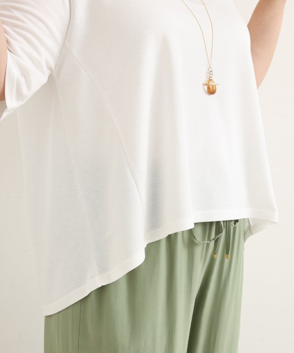 OLKIP50070 eur3(エウルキューブ) 【大きいサイズ】切り替えカノコカットソー アイボリー(80)