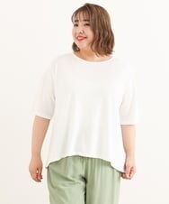 OLKIP50070 eur3(エウルキューブ) 【大きいサイズ】切り替えカノコカットソー アイボリー(80)