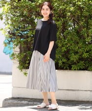 OLKIP50070 eur3(エウルキューブ) 【大きいサイズ】切り替えカノコカットソー ブラック(94)