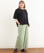 OLKIP50070 eur3(エウルキューブ) 【大きいサイズ】切り替えカノコカットソー ブラック(94)