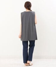 OLKIS50060 eur3(エウルキューブ) 【大きいサイズ/接触冷感】タックノースリーブトップス ダークグレー(93)