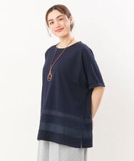 OLKIS53070 eur3(エウルキューブ) 【大きいサイズ/接触冷感】シアー切り替えカットソー ネイビー(57)