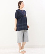 OLKIS53070 eur3(エウルキューブ) 【大きいサイズ/接触冷感】シアー切り替えカットソー ネイビー(57)