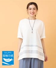 OLKIS53070 eur3(エウルキューブ) 【大きいサイズ/接触冷感】シアー切り替えカットソー ホワイト(90)