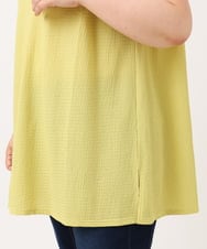 OLKIV42059 eur3(エウルキューブ) 【大きいサイズ】ポコポコノースリーブトップス ライトイエロー(20)