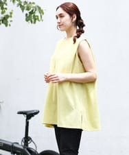 OLKIV42059 eur3(エウルキューブ) 【大きいサイズ】ポコポコノースリーブトップス ライトイエロー(20)