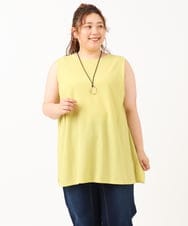 OLKIV42059 eur3(エウルキューブ) 【大きいサイズ】ポコポコノースリーブトップス ライトイエロー(20)