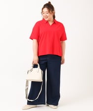 OLKIV43079 eur3(エウルキューブ) 【大きいサイズ/接触冷感】半袖ポロシャツ レッド(05)
