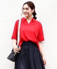 OLKIV43079 eur3(エウルキューブ) 【大きいサイズ/接触冷感】半袖ポロシャツ レッド(05)