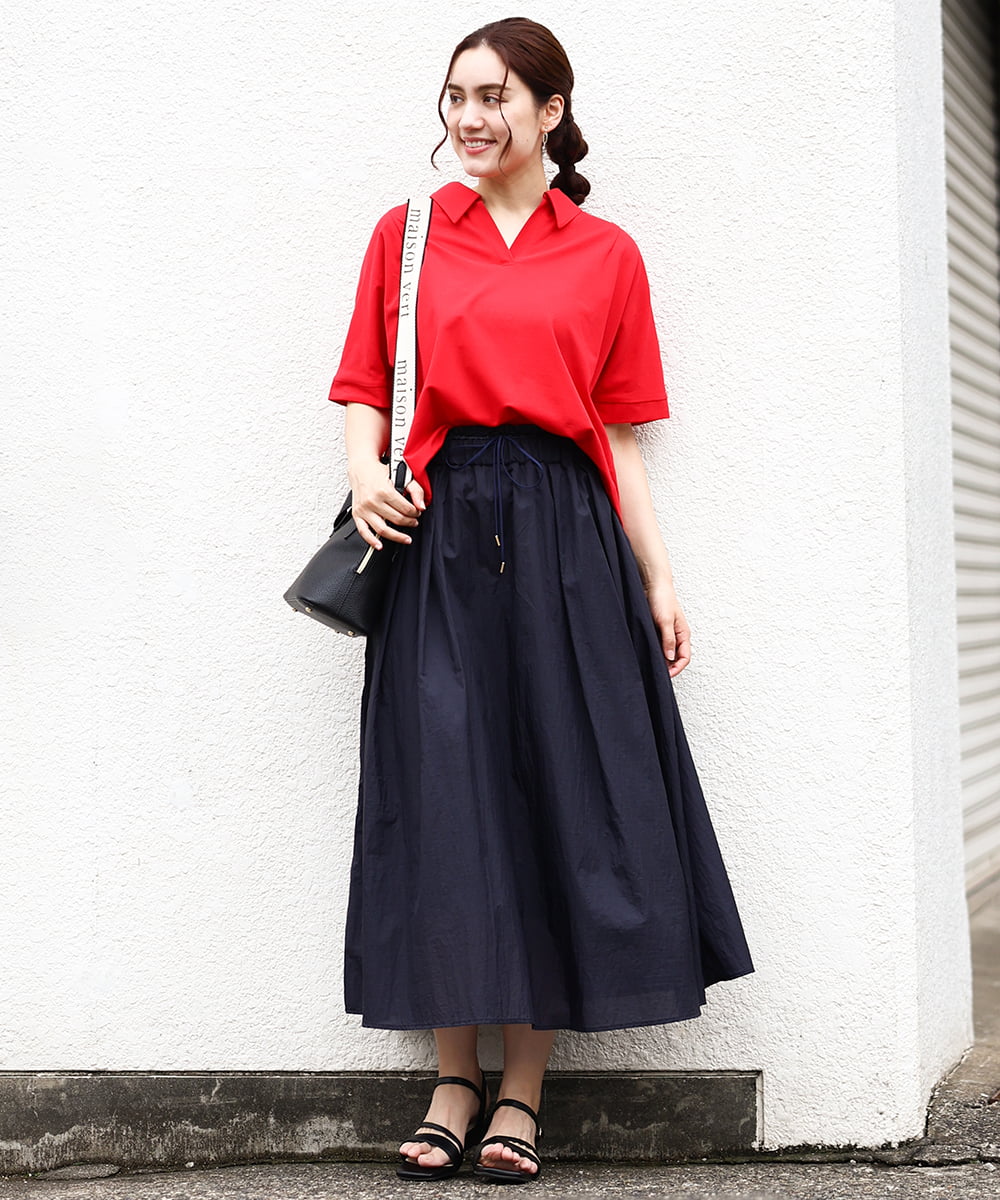 OLKIV43079 eur3(エウルキューブ) 【大きいサイズ/接触冷感】半袖ポロシャツ レッド(05)