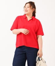 OLKIV43079 eur3(エウルキューブ) 【大きいサイズ/接触冷感】半袖ポロシャツ レッド(05)