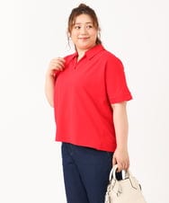 OLKIV43079 eur3(エウルキューブ) 【大きいサイズ/接触冷感】半袖ポロシャツ レッド(05)