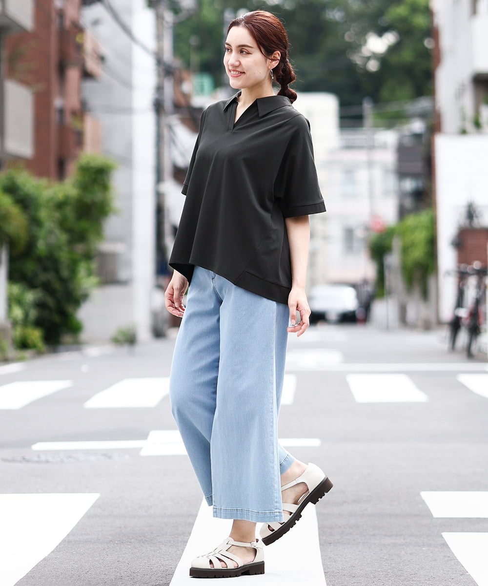 OLKIV43079 eur3(エウルキューブ) 【大きいサイズ/接触冷感】半袖ポロシャツ グリーン(35)（WEB限定カラー）