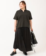 OLKIV43079 eur3(エウルキューブ) 【大きいサイズ/接触冷感】半袖ポロシャツ グリーン(35)（WEB限定カラー）