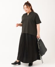 OLKIV43079 eur3(エウルキューブ) 【大きいサイズ/接触冷感】半袖ポロシャツ グリーン(35)（WEB限定カラー）