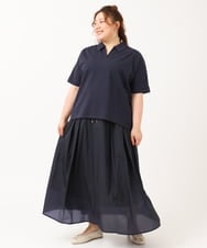 OLKIV43079 eur3(エウルキューブ) 【大きいサイズ/接触冷感】半袖ポロシャツ ネイビー(57)