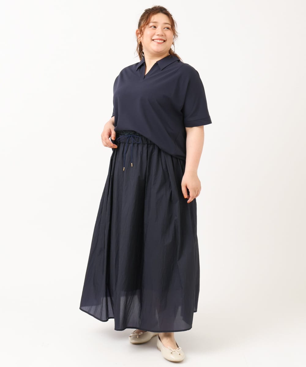 OLKIV43079 eur3(エウルキューブ) 【大きいサイズ/接触冷感】半袖ポロシャツ ネイビー(57)