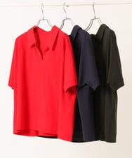 OLKIV43079 eur3(エウルキューブ) 【大きいサイズ/接触冷感】半袖ポロシャツ ネイビー(57)