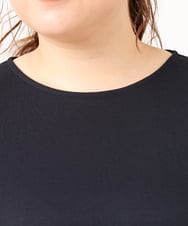 OLKIV46099 eur3(エウルキューブ) 【大きいサイズ/接触冷感】パネル切り替えフレアチュニック ネイビー(57)