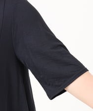 OLKIV46099 eur3(エウルキューブ) 【大きいサイズ/接触冷感】パネル切り替えフレアチュニック ネイビー(57)