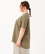 OLKIV47079 eur3(エウルキューブ) 【大きいサイズ/接触冷感】シアーコンビカットソー カーキ(36)