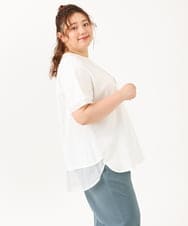 OLKIV47079 eur3(エウルキューブ) 【大きいサイズ/接触冷感】シアーコンビカットソー ホワイト(90)