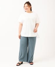 OLKIV47079 eur3(エウルキューブ) 【大きいサイズ/接触冷感】シアーコンビカットソー ホワイト(90)