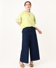 OLKIV57054 eur3(エウルキューブ) 【大きいサイズ/a.v.v×eur3】シフォンケープカットソー ライトグリーン(30)